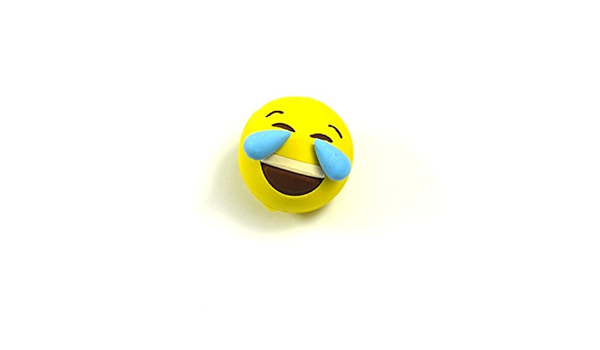 Generic Rubber Love 3d Miniature Yellow Smiley Lol Mdr Ptdr Emoticon Laughter Tears Eyes Smile Eye Ball Ball Round Amazon Co Uk Kitchen Home