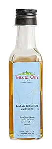 Trikuta Oils Jammu Cold Pressed Kashmir Walnut Oil | Natural Extra Virgin Nourishing Oil for Face / Body & Hair | 100 ml - Pack of 1