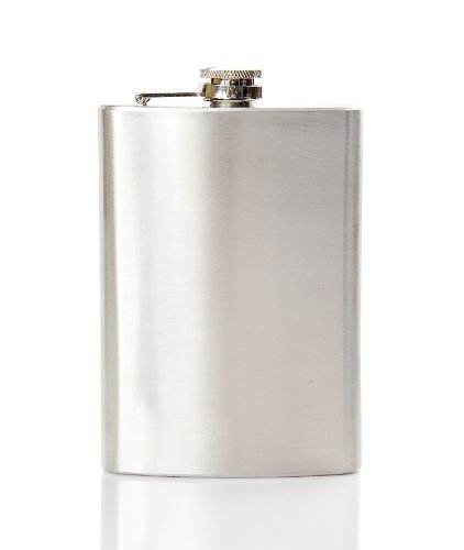 Monumentum Flachmann aus Edelstahl Silver 9 oz. (270 ml), Schraubverschlussdeckel, Farbe Silber (1959 DE) - 2