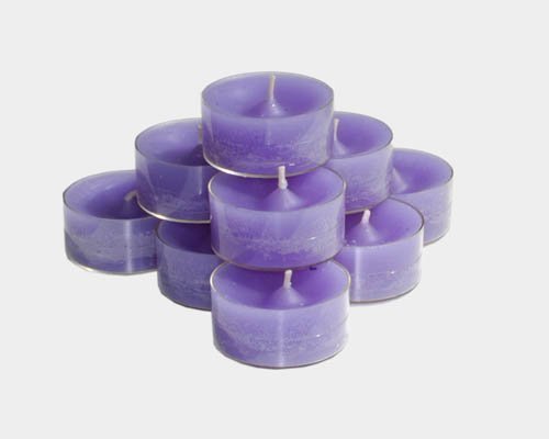 Dänische Teelichter, Acryl-Cup, 20 Stück, lila