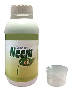 QTH Natural Organic Cold Pressed,Pure Neem Oil for Spray On Plants & Garden 250 ml with Free Measuring Cup