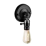 【Einfach zu installieren】100% neue Edison Wandlampe, einfache Struktur, Retro Stil, glatte Linien, einfach zu installieren und verwenden Sie den Schalter, kann DIY einzigartige Beleuchtung.