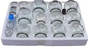 R A Products Fire Glass Cupping Set (16 Pcs)