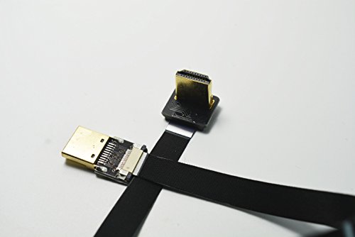 Neue schwarze FPV HDMI Kabel Standard-Schnittstelle zu Standard-Schnittstelle 90 Grad für RED BMCC FS7 C300 80CM - 8