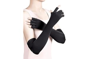 Thx4COPPER Gants de Compression Arthrose Sans Doigts Réglable –Support de Poignet Cuivre Infusé Gant Extra Long pour RSI, Syndrome du Canal Carpien (1 Paire,S)