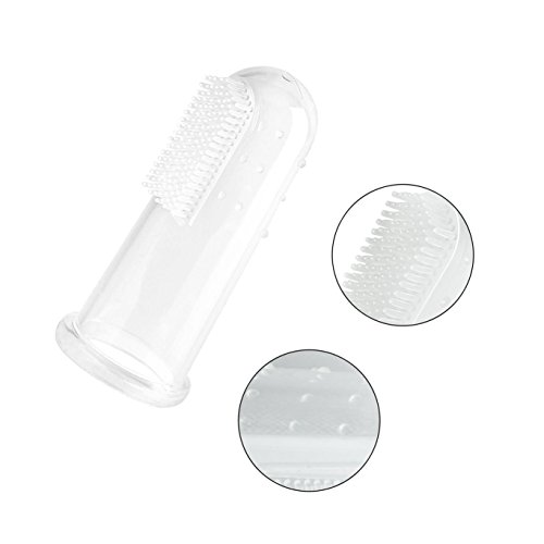 KYG 4er Baby Fingerzahnbürste Silikon Zahnbürste Set für Zähneputzen und Zahnfleischmassage mit Aufbewahrungsboxen - 3