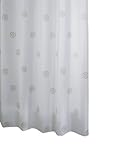 Ridder 41427-350 Duschvorhang Textil ca. 240 x 180 cm, Univers grau inklusive Ringe