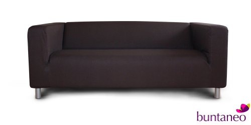 buntaneo Bezug passend für IKEA Klippan 2er-Sofa, Coffee Bean (Braun) - weitere Farben verfügbar