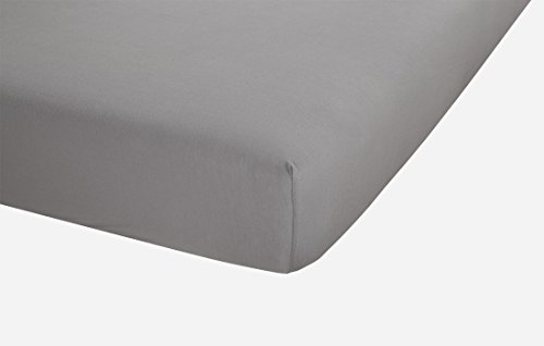 Spannbettlaken justinbed Baumwolle aus biologischem Anbau, grau, 80 x 200 cm