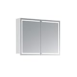 spiegelschrank mit led beleuchtung 100 cm Flexible Stauraumgestaltung durch verstellbare Einlegebodenhalterungen.