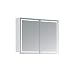 Produktbild HAPA Design Spiegelschrank Milano weiß mit LED Beleuchtung in Lichtfarbe 4000K, VDE Steckdose, Softclose Funktion und verstellbaren Glas Ablagen. Komplett vormontiert. SGS geprüft. (80 x 60 x 14 cm)