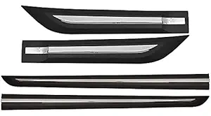 CARIZO Protective Side Beading/Mouldings Black and Chrome (Set of 4) for Hyundai XL6 (2019)