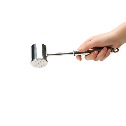 COKOSIM Haltbarer Fleisch Tenderizer Hammer Edelstahl mit 21cm (8.2inch) Handgriff für Steak Huhn Fische und Schweinefleisch - 4