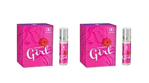 CHARMING GIRL Attar long lasting fragrance No Alcohol Pure Perfume Herbal Attar (Set of 2) (6ml Each)