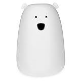 GUTE NACHT: Die Navaris LED Nachttisch Kinderlampe in Weiß ist die perfekte Lösung, um Ihr Kind abends beruhigt einschlummern zu lassen. Das angenehme Licht der Lampe ist nicht zu hell und stört nicht beim Einschlafen.