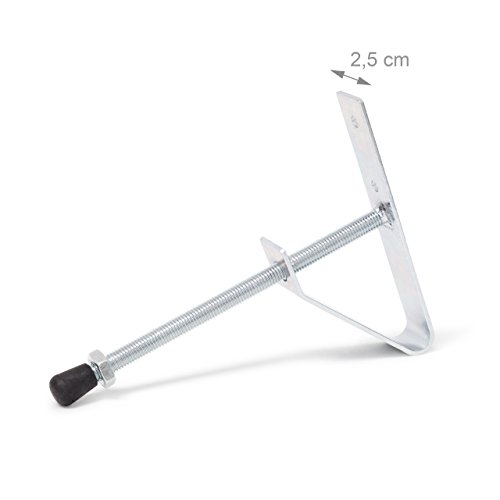 Relaxdays Reifenwandhalter 4er Set Reifenhalter für die Wand aus Metall für 4 Reifen bis 185 Breite mit Felgen Reifenwandhalterung mit Stoß-Schutz aus Gummi für die Felge Felgenhalter, silber - 3