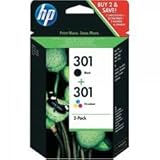 HP HP 301 Black Ink Cartridge - Cartucho de tinta para impresoras (Negro, 20-80%, -40-60 °C, Negro, 15-32 °C, 20-80%)