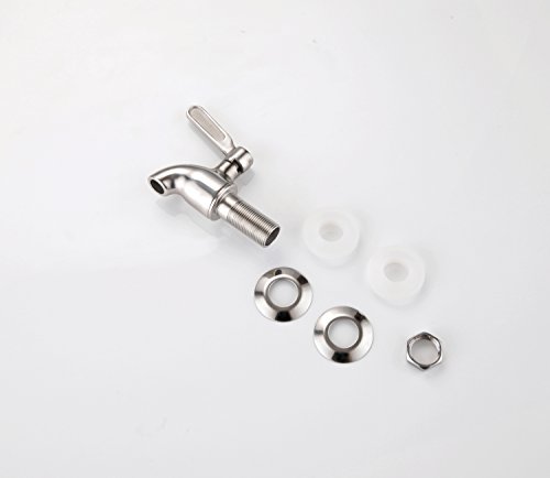 SUMERAIN 304 Edelstahl Wasserhahn Ersatz-Zapfhahn Bier Zapfhahn Auslaufhahn Getränkespender (16mm) - 8