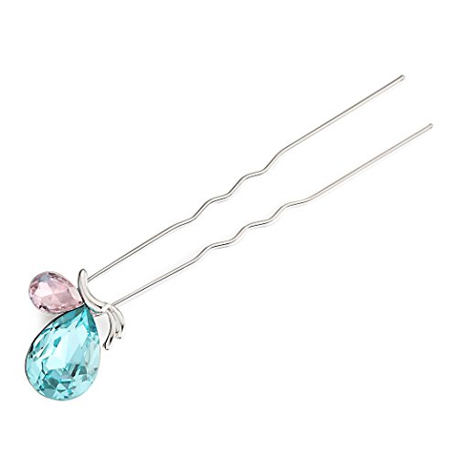 Swarovski Elements Aquamarin Haarnadeln