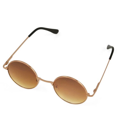 SODIAL (R) Braun Hippie Runde Specs Sonnenbrillen Fancy Dress - 2