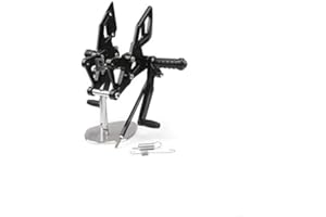 Bruce & Shark Commandes reculées de Moto réglables Ensembles arrière Repose-Pieds Repose-Pieds Noir adapté pour Ya-maha YZF R25 R3 2014-2016