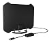 Produktbild ICY BOX IB-AT1006 DVB-T2 HD Antenne Innenbereich, TV/Radio (DAB+/FM), Signalverstärker, Störschutz, aktiv/passiv, Standfuß schwarz