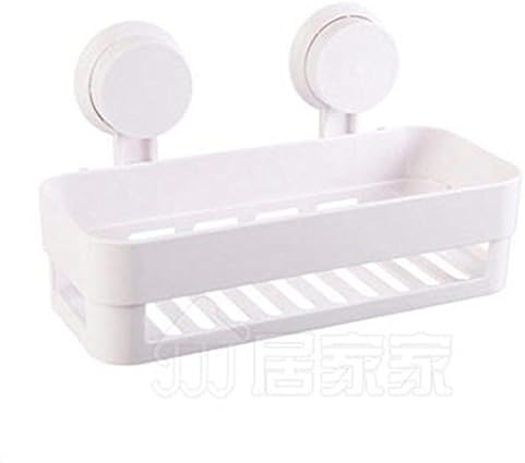 ANFEI Multifunctional Shelf Strong Sucker Toilet Storage Shelf Plastic Bathroom Makeup Stand , white