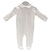 Cambrass Unisex Baby All in One Plain Egyptian Cotton Playsuit White Newborn