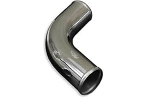 FMIC.EU PERFORMANCE Codo de aluminio de 75° Turbo de aluminio para tubo de codo de tubo de tubo de tubo de 30 cm de largo (19 mm)