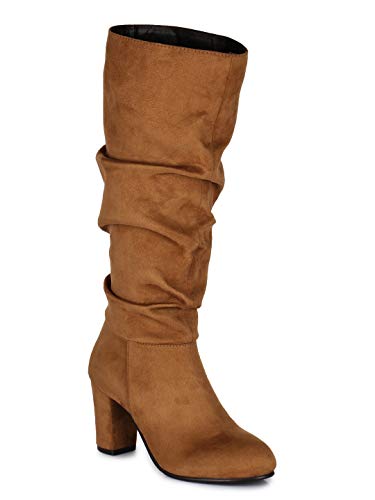 Bruno Manetti Women Suede Camel Heel Boots