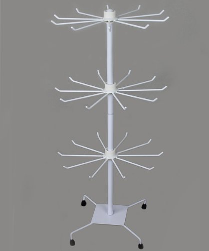 Verkaufsständer mit 3 Etage Metall 73cm weiss