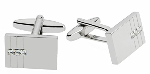 Herren-Manschettenknpfe Metall Glaskristall 5249 Herren-Manschettenknpfe Metall Glaskristall 5249