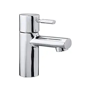 ARQUIN Brass Pillar Cock Washbasin Tap, Silver, Chrome Finish, INTERGRITY