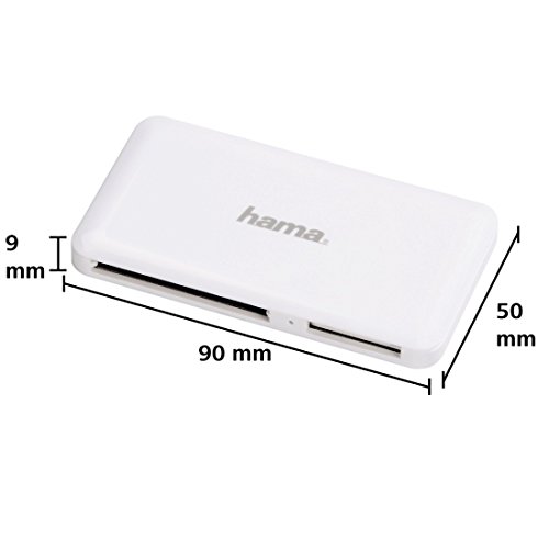 Hama Kartenleser „Slim“, UDMA/UHS-I fähig, (u.a. microSD/SDHC, SD/SDHC, CF Typ I, MMC, USB 3.0), weiß - 3