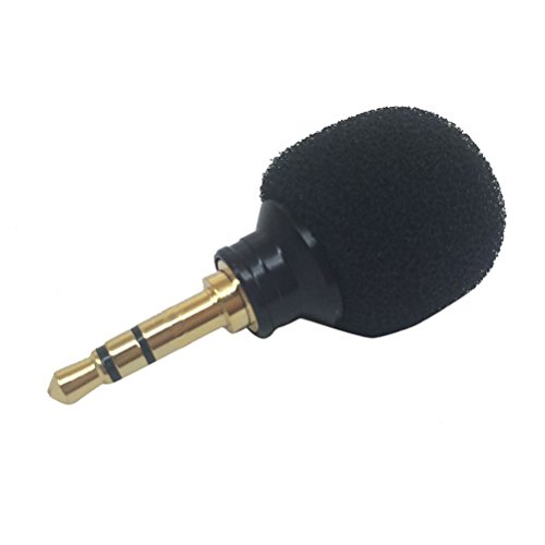 WINOMO Mini Microfono Stereo per PC Portatile iPhone Android Windows Smartphone Plug e Play (Nero)