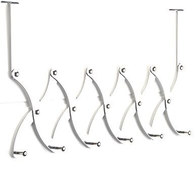 Haushalt International Appendiabiti da Porta con 6 Ganci Cromato Estensibile Fino a 68 cm 33002
