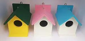 Bird House Bird Nest Pack of 3 for Sparrow and Other Little Birds