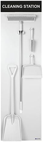 1995 x 605 mm large dry shadow board white - janitorial supplies - cleaning station