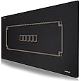 SLOWPLAY Godel 180x90 cm Texas Hold'em Poker Layout | Portable Poker Table Top, Extra Water Repellent, Noise Reduction, and Premium Carrying Bag for Games Everywhere (Black and Champagne Gold)