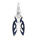 Produktbild Hemobllo Angelzange Edelstahl Angelschere Geflechtschneider Split Ring Zangen Haken Remover Fischhalter mit Oxford Tasche (Blau)