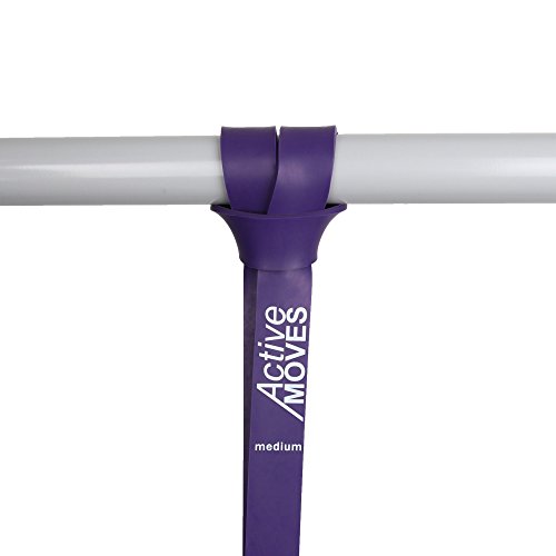 ActiveMoves Fitnessbänder mit Übungsanleitung und Tasche – Resistance Band für Pull Up als Klimmzughilfe – light bis strong- Widerstandsband in verschiedenen Stärken und Farben - 4