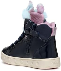 Geox J Skylin Girl A - Scarpe da Ginnastica, Navy/Multicolor,