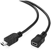 adaptare 40124 USB 2.0-Kabel zur Verlängerung Mini-Stecker B/Mini-Buchse B, 5-adrig, 1,2 m