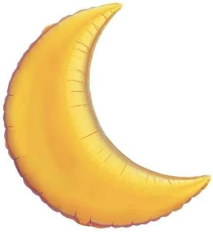 Gold Cresent Moon 26 Mylar Balloon by Balloon