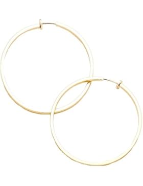 Schmuckanthony Ohrclips Creolen Kreolen Hoop Clip On Clips Ohrringe Gold Vergoldet 4,5 cm Durch
