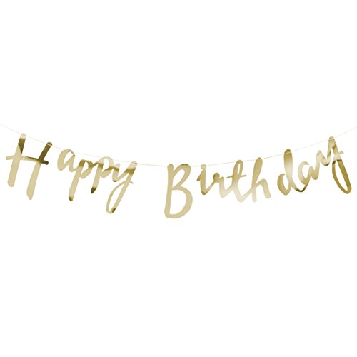 Pick and Mix - Gold Happy Birthday Bunting