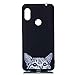 Produktbild Chreey Hülle für Xiaomi Redmi Note 6 Pro, Anti-kratzt Schwarz 3D Drucken Muster Handyhülle Weiche Silikon TPU Rückseiteülle Bumper Schutzhülle, Überraschte Katze