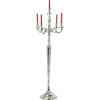Kare – Candelabro (Chalet, metal, plata, 58 x 58 x 150 cm