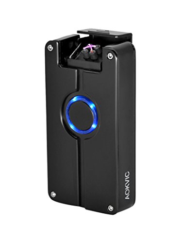 Preisvergleich Produktbild Aokvic USB elektronisches Feuerzeug aufladbar lichtbogen Long Battery Life (Schwarz)