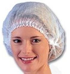 Disposable White Mob Caps Hair Net Spray Tanning Caps X 100 N&b